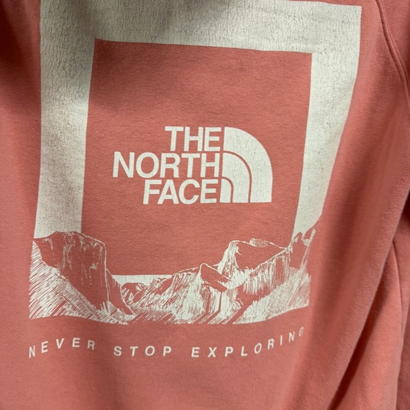 The North Face Graphic Hoodie Pink Logo Women Medium - Picture 4 of 5